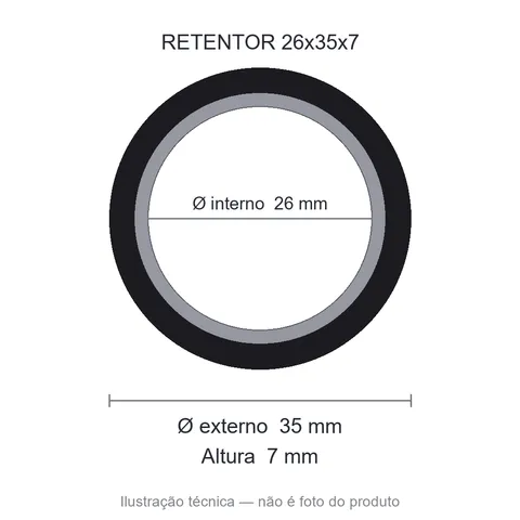 Retentor 26 mm x 35 mm x 7 mm ZSG 26x35x7