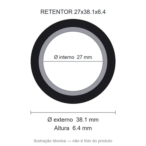 Retentor 27 mm x 38,1 mm x 6,4 mm SAV 27x38.1x6.4 7634