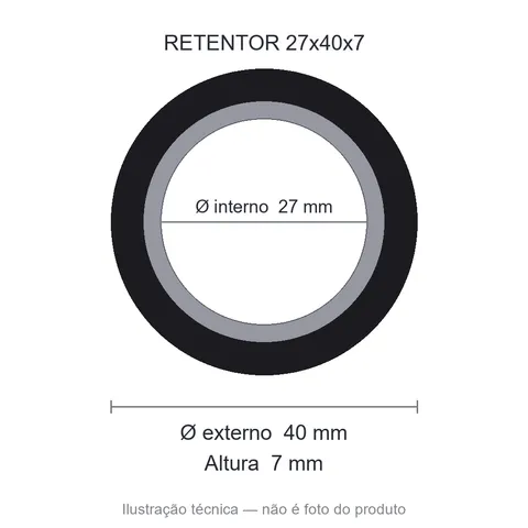 Retentor 27 mm x 40 mm x 7 mm ZSG 27x40x7 BRG 44545