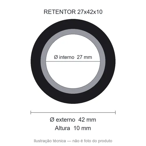 Retentor 27 mm x 42 mm x 10 mm SAV 27x42x10 7777