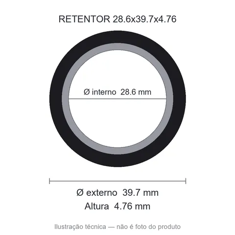 Retentor 28,6 mm x 39,7 mm x 4,76 mm SAV 28,60x39,70x4,76 NBR- 5851