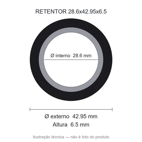 Retentor 28,6 mm x 42,95 mm x 6,5 mm SAV 28,6x42,95x6,5 10237