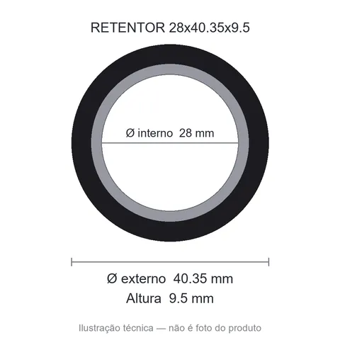 Retentor 28 mm x 40,35 mm x 9,5 mm SAV 28x40,35x9,50 7720