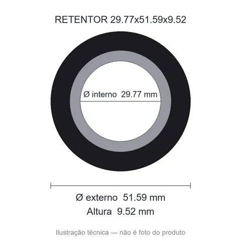 Retentor 29,77 mm x 51,59 mm x 9,52 mm SAV 29,77x51,59x9,52 BAG- 5518