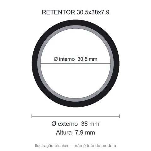 Retentor 30,5 mm x 38 mm x 7,9 mm SAV 30,50x38x7,90 7920