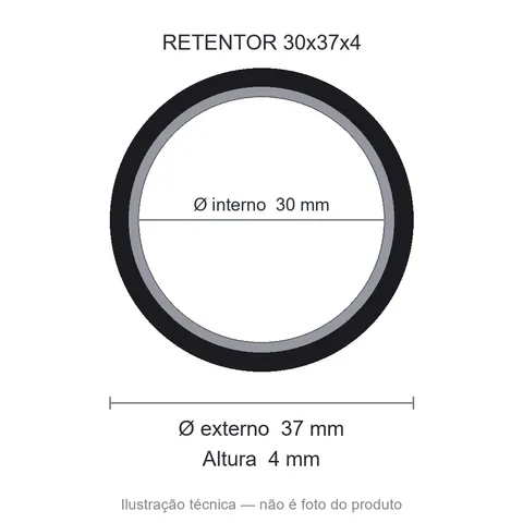 Retentor 30 mm x 37 mm x 4 mm SAV 30x37x4 -BA 6915
