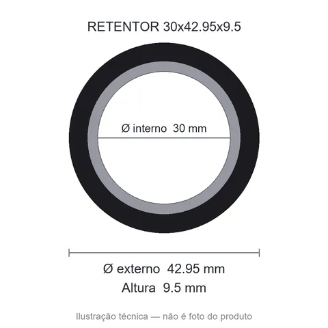 Retentor 30 mm x 42,95 mm x 9,5 mm SAV 30x42,95x9,5 7949