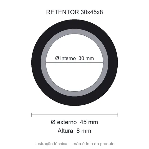 Retentor 30 mm x 45 mm x 8 mm SAV 30x45x8 5634