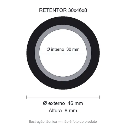 Retentor 30 mm x 46 mm x 8 mm SAV 30x46x8 BRG- 7067