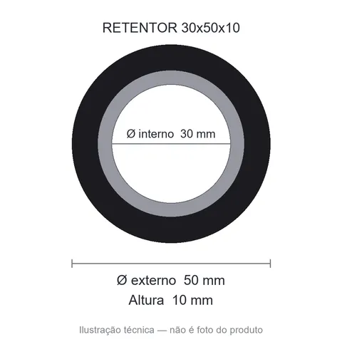 Retentor 30 mm x 50 mm x 10 mm NORD 30x50x10 BRG