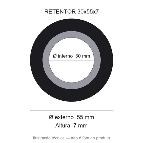 Retentor 30 mm x 55 mm x 7 mm ZSG 30x55x7 BRG 44485