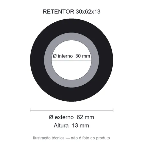 Retentor 30 mm x 62 mm x 13 mm SAV 30x62x13 B