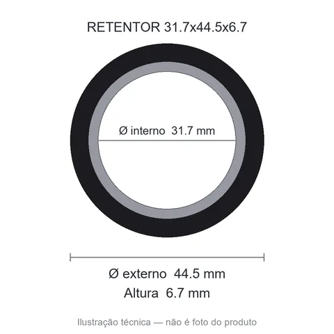 Retentor 31,7 mm x 44,5 mm x 6,7 mm SAV 31,70x44,50x6,70 BAG