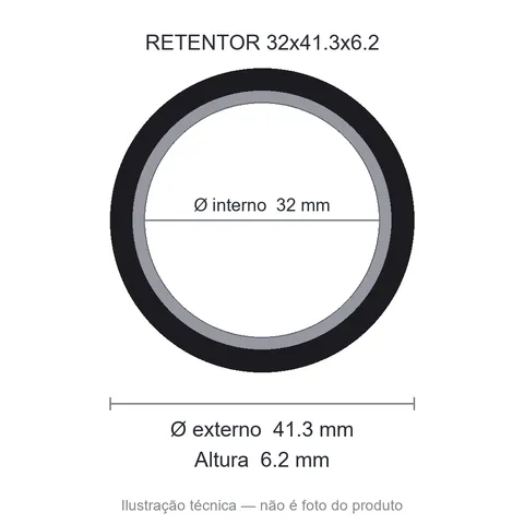 Retentor 32 mm x 41,3 mm x 6,2 mm SAV 32x41,30x6,20 BA- 5126