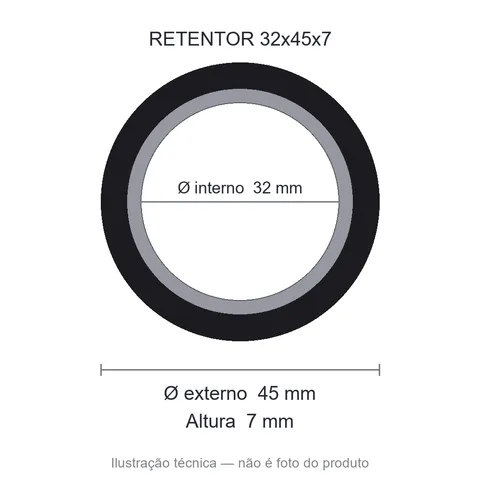 Retentor 32 mm x 45 mm x 7 mm SAV 32x45x7 5168