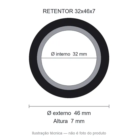 Retentor 32 mm x 46 mm x 7 mm SAV 32x46x7 10203