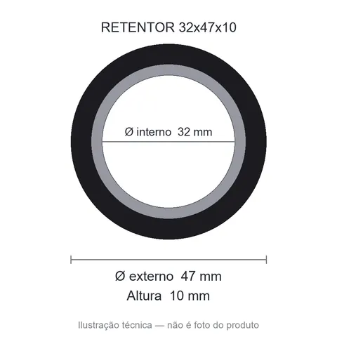 Retentor 32 mm x 47 mm x 10 mm SAV 32x47x10/7 NBR 7798