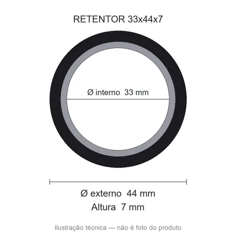 Retentor 33 mm x 44 mm x 7 mm SAV 33x44x7 NBR Viton- 7805