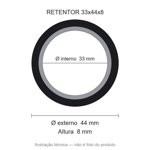 Retentor 33 mm x 44 mm x 8 mm SAV 33x44x8 10194