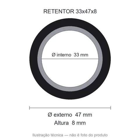 Retentor 33 mm x 47 mm x 8 mm SAV 33x47x8 10091