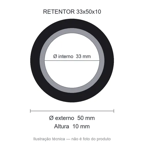 Retentor 33 mm x 50 mm x 10 mm SAV 33x50x10/15 BAG- 7240