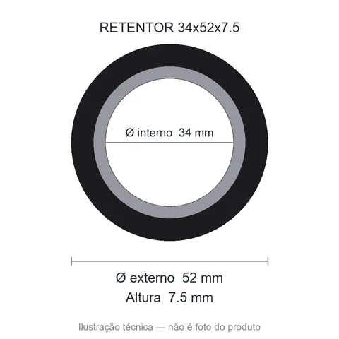 Retentor 34 mm x 52 mm x 7,5 mm SAV 34x52x7,5 5132