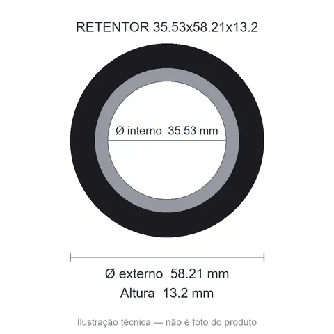 Retentor 35,53 mm x 58,21 mm x 13,2 mm SAV 35,53x58,21x13,20 BA