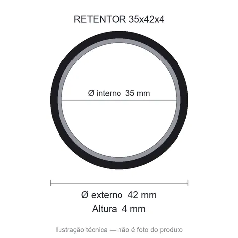 Retentor 35 mm x 42 mm x 4 mm SAV 35x42x4 BA- 6916