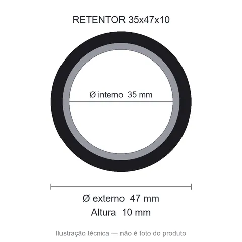Retentor 35 mm x 47 mm x 10 mm ZSG 35x47x10