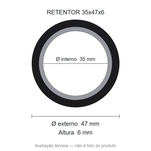 Retentor 35 mm x 47 mm x 6 mm NORD 35x47x6 BRG