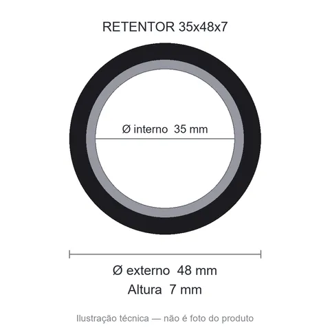Retentor 35 mm x 48 mm x 7 mm - 02178 Brags 35x48x7