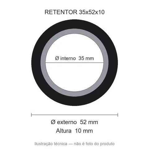 Retentor 35 mm x 52 mm x 10 mm SAV 35x52x10 5097