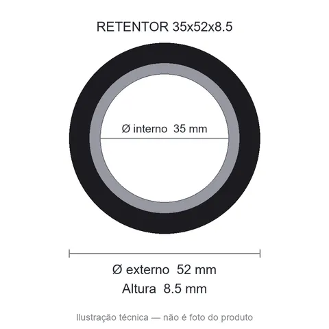 Retentor 35 mm x 52 mm x 8,5 mm SAV 35x52x8,50 6655