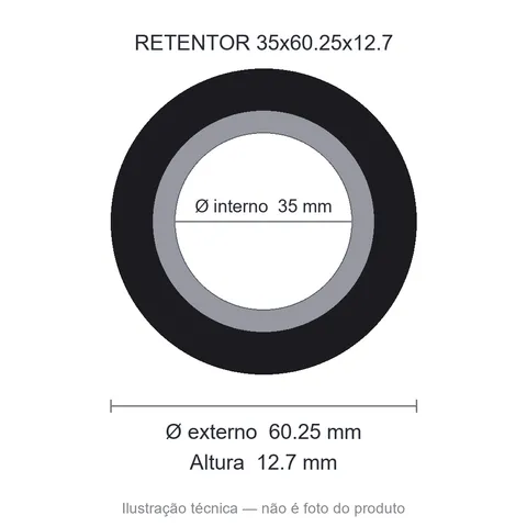 Retentor 35 mm x 60,25 mm x 12,7 mm SAV 35x60,25x12,7 7560 NBR