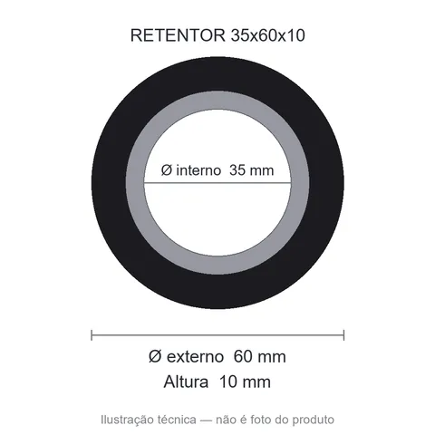 Retentor 35 mm x 60 mm x 10 mm ZSG 35x60x10 BRG