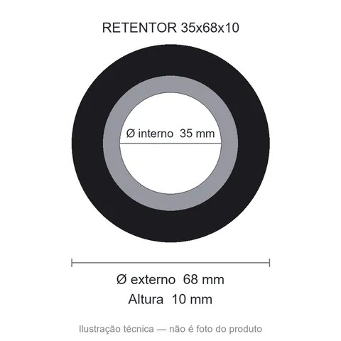 Retentor 35 mm x 68 mm x 10 mm SAV 35x68x10 NBR 7267
