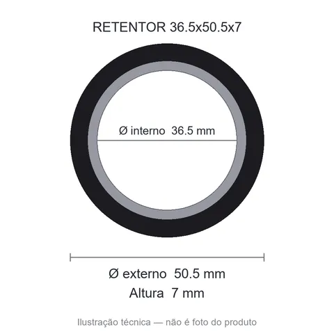 Retentor 36,5 mm x 50,5 mm x 7 mm SAV 36,50x50,50x7 10200