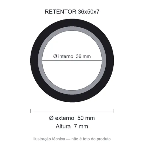 Retentor 36 mm x 50 mm x 7 mm SAV 36x50x7 BRG 7425