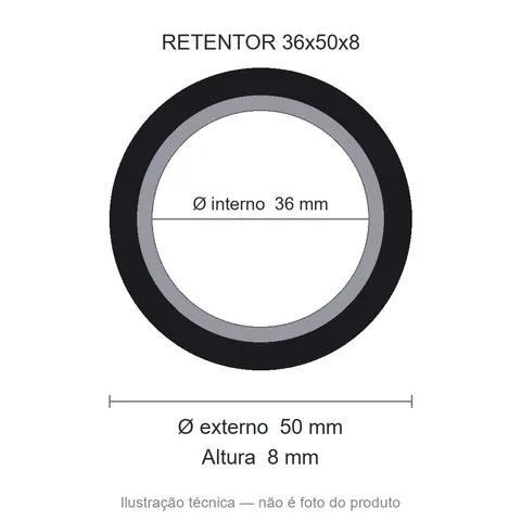 Retentor 36 mm x 50 mm x 8 mm SAV 36x50x8X 7263