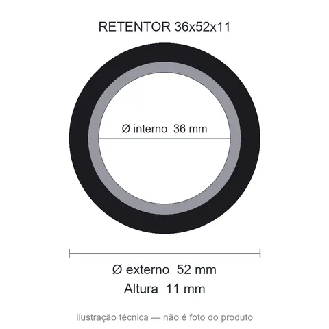 Retentor 36 mm x 52 mm x 11 mm SAV 36x52x11 7819