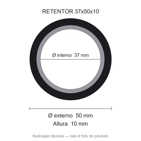 Retentor 37 mm x 50 mm x 10 mm SAV 37x50x10 BRG 7574