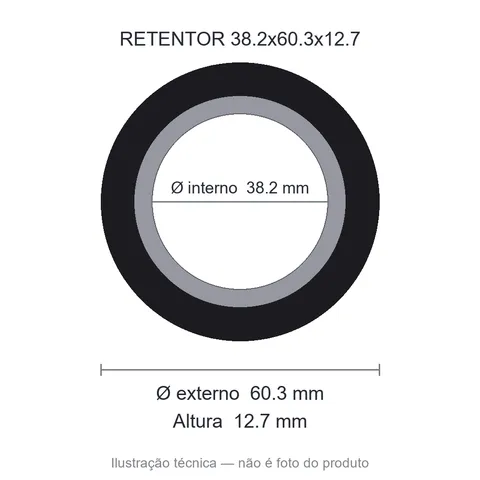 Retentor 38,2 mm x 60,3 mm x 12,7 mm SAV 38,20x60,3x12,70 BA 01877