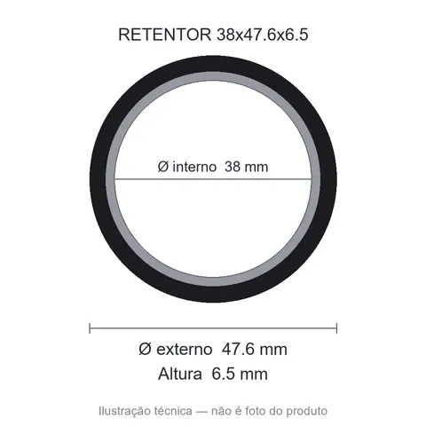 Retentor 38 mm x 47,6 mm x 6,5 mm SAV 38x47,60x6,50 7831