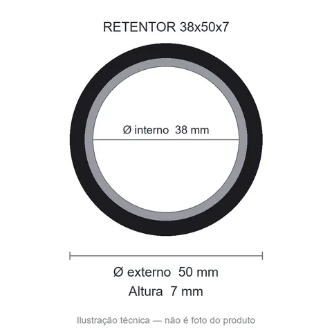 Retentor 38 mm x 50 mm x 7 mm SAV 38x50x7 BRG