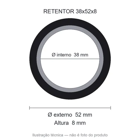 Retentor 38 mm x 52 mm x 8 mm SAV 38x52x8 05151
