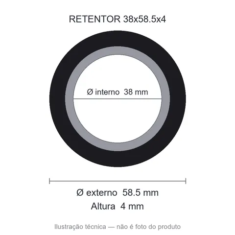 Retentor 38 mm x 58,5 mm x 4 mm SAV 38x58,50x4/7 7083
