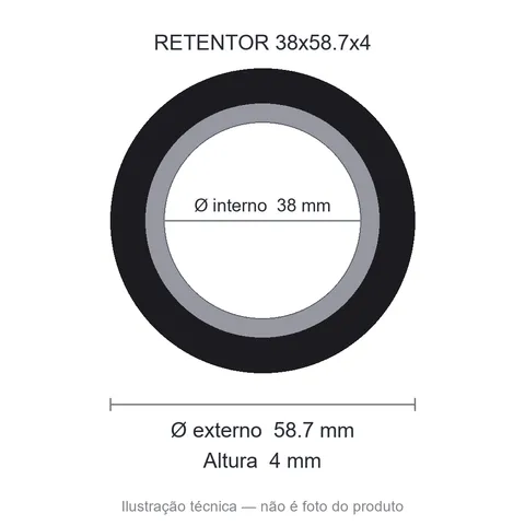Retentor 38 mm x 58,7 mm x 4 mm SAV 38x58,7x4/7 7083
