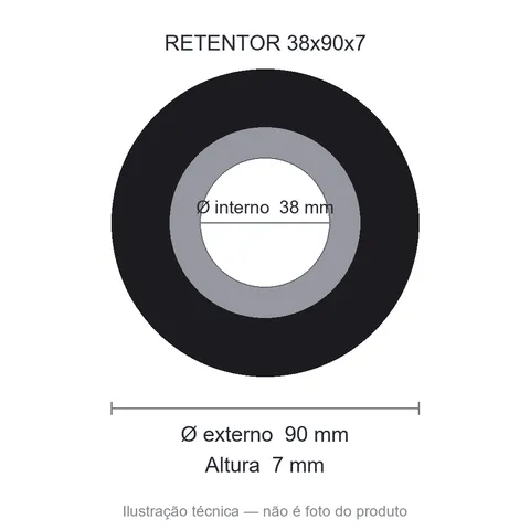 Retentor 38 mm x 90 mm x 7 mm SAV 38x90x7 BAG 7395