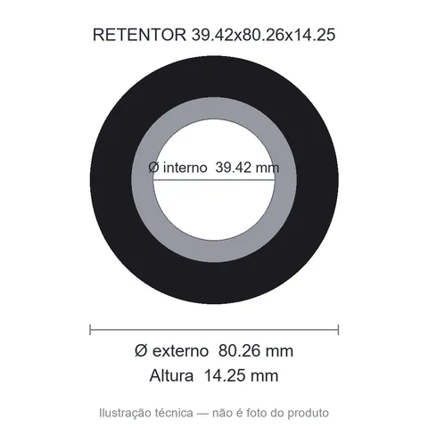 Retentor 39,42 mm x 80,26 mm x 14,25 mm SAV 39,42x80,26x14,25 02155