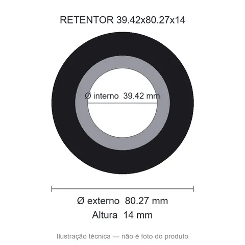 Retentor 39,42 mm x 80,27 mm x 14 mm SAV 39,42x80,27x14 Brgep 01898